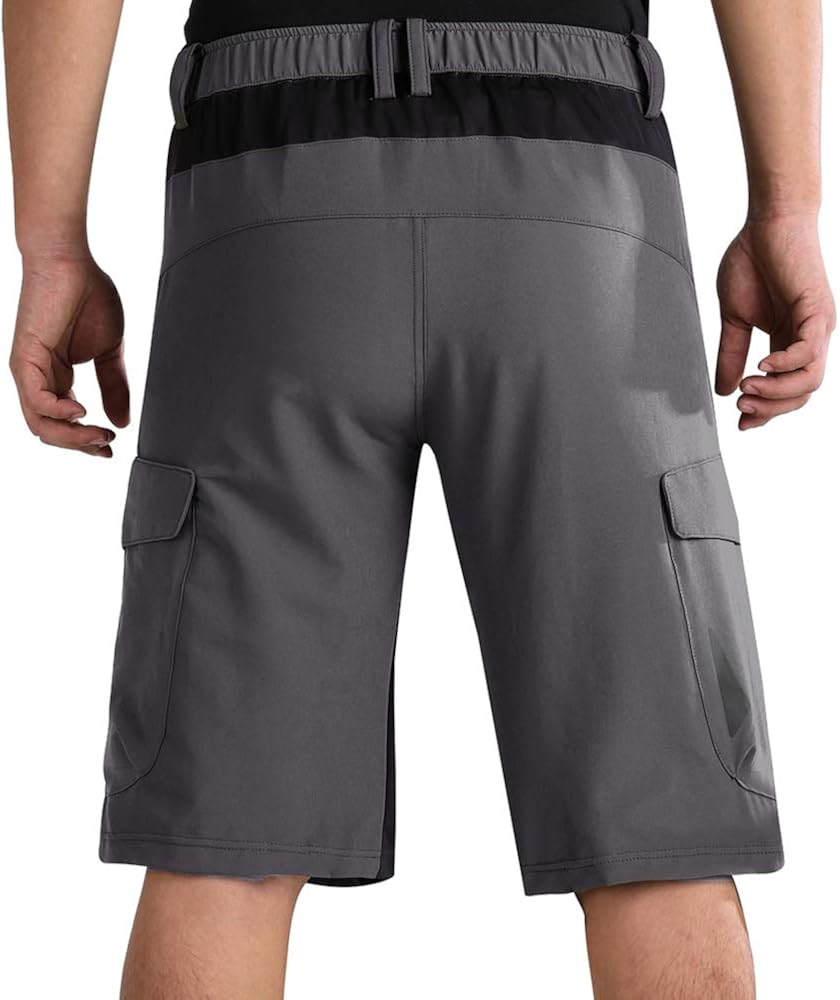 Cycorld Mens Mountain Bike Biking Shorts, Loose Fit with Zip Pockets, Bicycle MTB Shorts, Cycling Baggy Lightweight Pants: Clothing