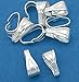 5pcs x Sterling Silver Pendant Bail Snap Open Bail Connector 8x5mm #ss195