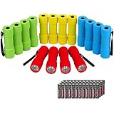 EverBrite 16-Pack Mini LED Flashlights with 48 AAA Batteries Included