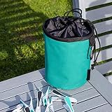 Hangerworld Premium Turquoise Peg Bag & 48 Plastic Clothes Pegs Set view 5
