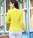 Aro Lora Women's Long Sleeve Plaid Lapel One Button Jacket Blazer Suit US 6-8 Yellow
