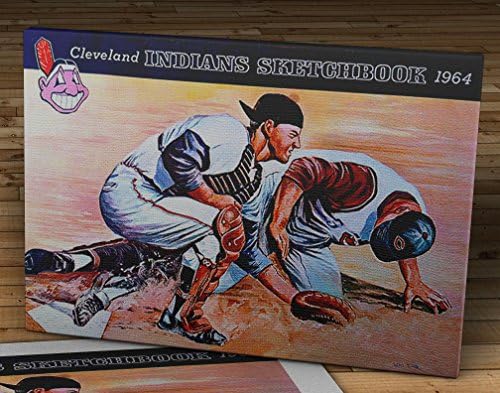 1964 Vintage Cleveland Indians Sketchbook - Canvas Gallery Wrap - 18 x 12