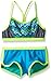 Speedo Girls digi Zig zag Heather Two Piece Boyshort Bikini Set