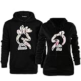 YJQ Matching Couple His and Her Buck and Doe Pullover Hoodies Hooded Sweatshirts Set