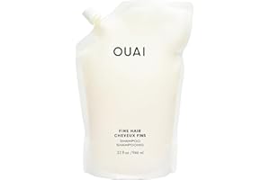 OUAI Fine Hair Shampoo Refill - Volumizing Shampoo for Fine Strands - Made with Biotin, Keratin & Chia Seed Oil - Strengthens, Nourishes & Thickens - Color-Safe & Sulfate Free Hair Care (32 Fl oz)