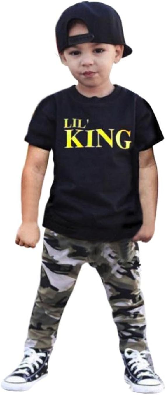 ️ Baby Boys Outfits For 05 Years Old, Xinantime Toddler Kids Letter T