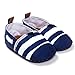 Ecosin Baby Blue Stripe Sneaker Anti-Slip Soft Sole Toddler Prewalker (0-6months)