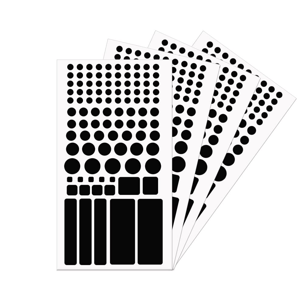 LICQIC Light Blocking Led Covers Stickers, Blackout Stickers for Electronics, Dimming 50% ~ 80% of LED Lights, 4 Sheets Cut Out