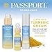 Passport to Organics Clear Face Turmeric Cream Cleanser - Gentle, Everyday Face Wash with Turmeric, Olive Oil and Aloe Vera - Moisturizing Face Wash with Antioxidants for Anti-Aging - 4oz.