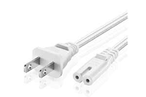 TNP 2 Prong Power Cord NEMA 1-15P to IEC320 C7 Power Cable Replacement for PS5 & PS4, Power Cord for Xbox Series S/X, Xbox On