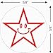 Imprint 360 AS-IMP2001 Round Teacher Stamp - Smiley Face Star, Red Ink, Durable, Light Weight Self-Inking Stamp, 5/8