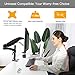 ErGear Monitor Mount for 15-32″ Flat/Curved Monitors, Full Motion Gas Spring Arm Improved LCD/LED Computer Monitor Riser, Height/Angle Adjustable Single Desk Mount Stand, Holds up to 17.6lbs, Blackthumb 3