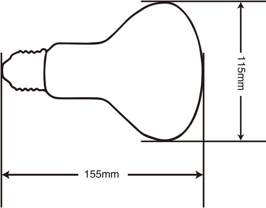 LUCKY HERP Reptile UVA UVB Mercury Vapour Bulb,R115,160 Watts,E27 (Clear) - Image 5