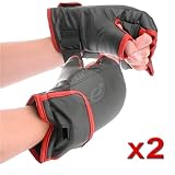 2x Game Boxing Gloves for Nintendo Wii Remote and Nunchuk - Black / Red Trim