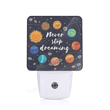 Quote Led Night Light Outer Space Planets And Star Cluster