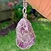 BOUTIQUELOVIN Purple Amethyst Quartz Stone Healing Crystal Pendant Necklace 30