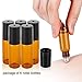 Fiery Youth Amber Glass Roller Bottles with Stainless Steel Roller Balls,Useful for Aromatherapy Perfumes and Lip Balms, 6 Bottle Set,5ml，Essential Oils Glass Roll on Bottle