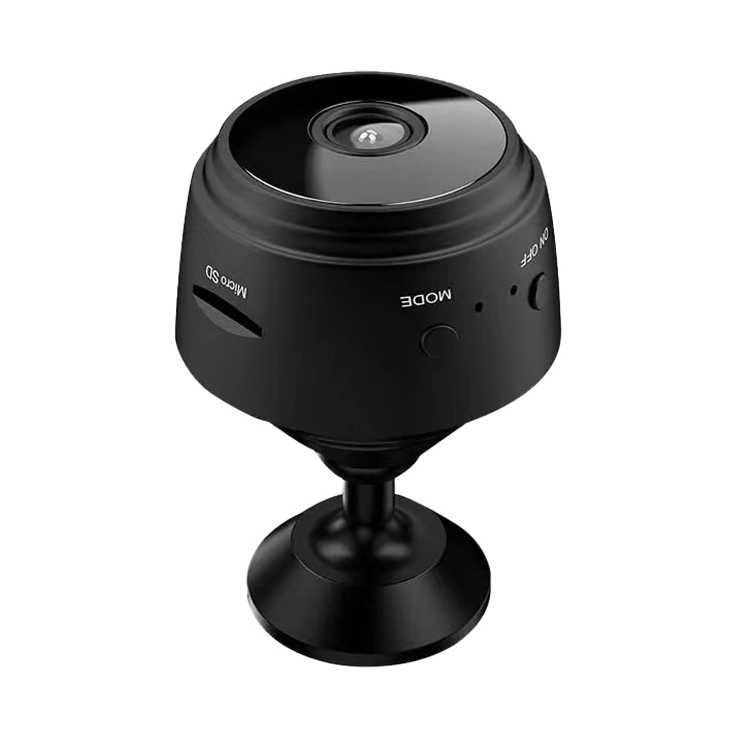 TIANNAIT 1 Mini Camera Wireless Smart WiFi Camera with 1 Base and 1 Data Cable for Remote Network Monitor A9 for Kids and Elderly People (Black)
