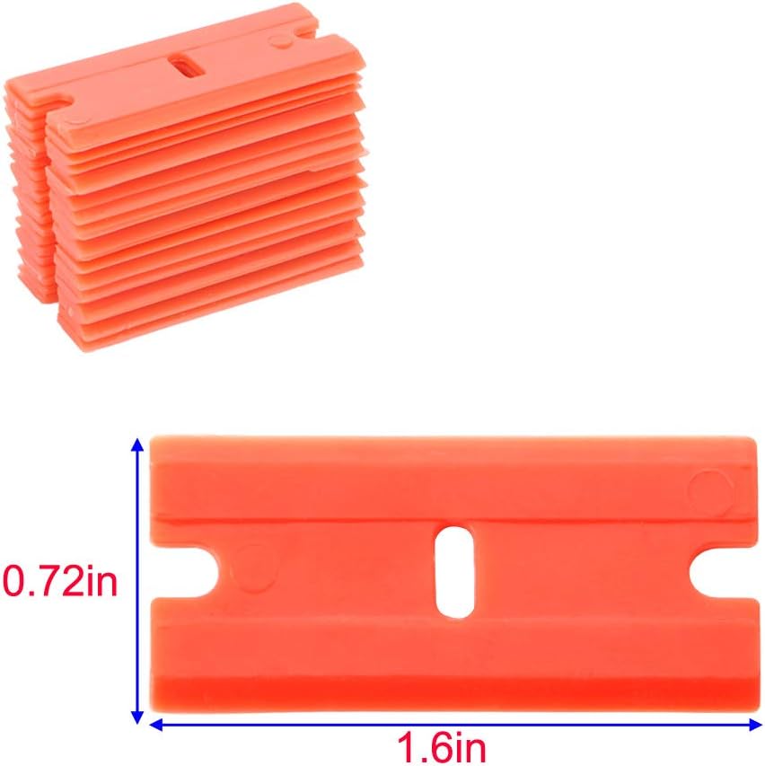 Gebildet 2pcs Glass Scraper with 20pcs Plastic Safety Blades for Removing Vinyl Decals Stickers &Glue from Cars - Image 4