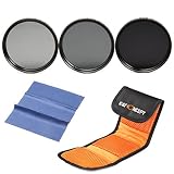 55mm ND Filter, K&F Concept 55mm Lens Filter ND2 ND4 ND8 Neutral Density ND Filters Kit Compatible with Digital DSLR Camera + Cleaning Cloth + Filter Pouch