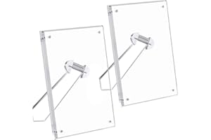 NIUBEE 5x7 Picture Frame, Acrylic Clear Photo Frame with Magnets for Tabletop Display, 2 Pack