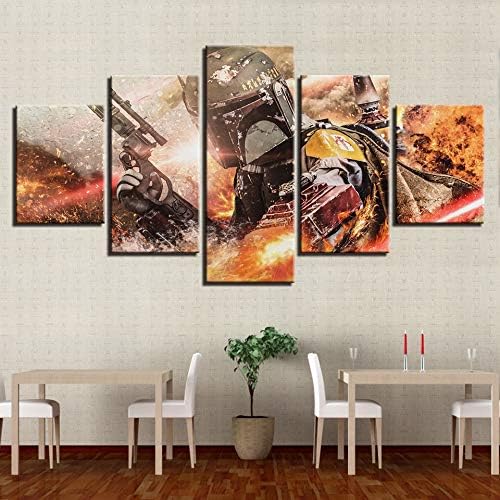 Czxmp Lienzo Grande Marco De Pintura 5 Panel Pelicula Impresa Casa