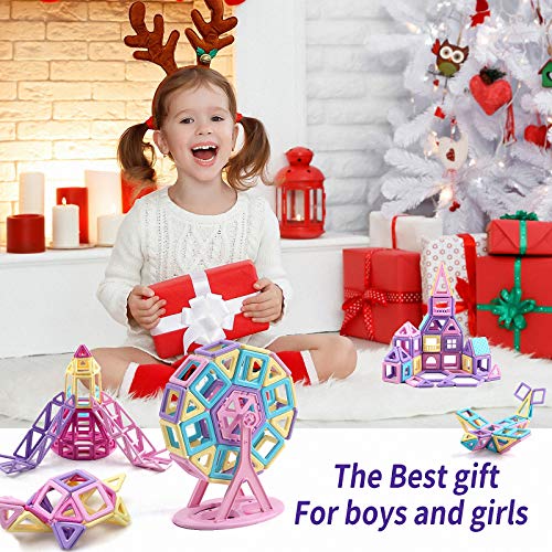 ASOK 149 Pcs Mini Magnetic Blocks Castle Building Tiles Edutainment Toys Develop Creativity Imagination STEM Toys for Kids Age 4 5 6 7 8 9 Years Old Girls Boys Gifts