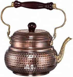 Amazon.com: DEMMEX 2017 Hammered Copper Tea Pot Kettle ...