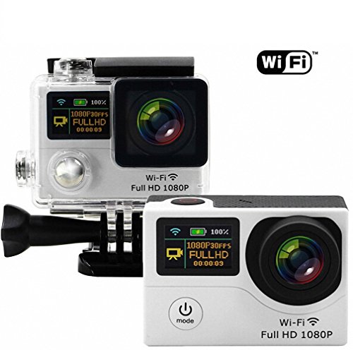 Sports Camera，Sogo® 2.0 Plus Dual LCD Screen WIFI Sport Action Video Camera Waterproof DVR add Bag and Accessories (16Items）