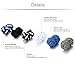 Jstyle Silk Knot Cufflinks for Men Women Shirt Unique Vintage 6 Pairs a Set