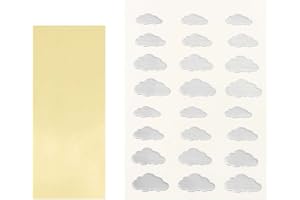 MECCANIXITY Fretboard Markers Inlay Stickers Decals for Guitars and Bass Cloud Shape Electric Guitar Fingerboard Sticker Silv