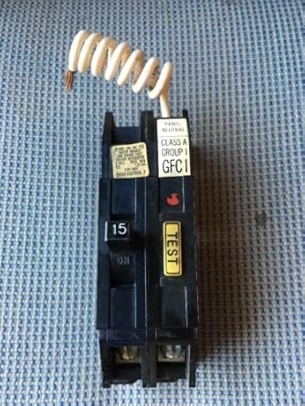 Zinsco HQGF15 One Pole 15amp Ground Fault Circuit Breaker