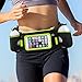 iRainy Neoprene Water-Proof Hydration Running Belt W Touchscreen Zipper Pockets Fitness Workout Belt with Two 12oz BPA-Free Leak-Proof Water Bottles Belt Fits All Smartphones (Green)