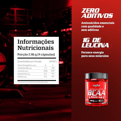 Aminoácidos Essenciais BCAA 2044mg 90 cápsulas - Para Energia e Desempenho – Integralmedica