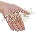 SWEETV Wedding Hair Comb Gold Rhinestone Flower Clip Bridal Hair Accessories for Bridesmaid Women