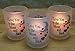 Love Votive Candle Holders with LED Flameless Candles - 'I Love You to The Moon and Back' Set of 3-2.5