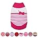 Blueberry Pet Pinky Princess Designer Chenille Dog Sweater with Bow Decor, Back Length 14