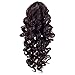 SWACC 12-Inch Short Screw Curls Claw Clip Ponytail Extensions Synthetic Clip in Drawstring Curly Ponytail Hairpiece Jaw Clip Hair Extension (Dark Brown-4#)thumb 1