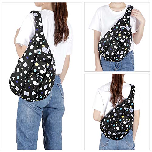 KAMO Sling Backpack - Travel Rope Bag Crossbody Pack for Women Men Teens - Waterproof Outdoor Shoulder Backpack for Trekking Bicycle Sport Hiking Camping