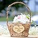 Here Comes the Bride Birch Flower Girl Basket - Birch Basket with Twig Handle - Twig Handle Flower Girl Basket - Wedding Twig Basket