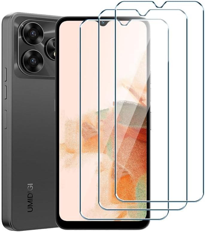 Quanen [Pack of 3] Screen Protector for Umidigi A15/A15C, 9H Hardness Screen Protector, Anti-Scratch, Anti-Bubble, High Definition Tempered Glass