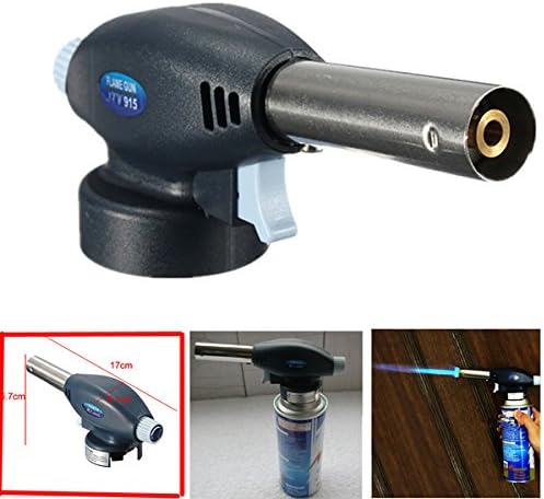 Gas torch flamethrower butane burner auto ignition camping