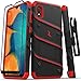 ZIZO Bolt Series for Samsung Galaxy A10e Case | Heavy-Duty Military-Grade Drop Protection w/ Kickstand Included Belt Clip Holster Tempered Glass Lanyard (Black/Red)
