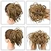 FORCUTEU Messy Bun Hair Piece Hair With Elastic Rubber Band Extensions Hairpiece Synthetic Hair Extensions Scrunchies Hairpiece for Women Golden Brown