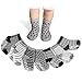 YOHOOLYO Baby Socks 10 Pairs Assorted Non Skid Cotton Socks 16-36 Months Walker Boys Girls Toddler Anti Slip Stretch Knit Stripes Star Sneakers Crew Socks