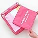 Travel Bag,Mossio 7pcs Luggage Pouch Lightweight Compact Trip Gears Dark Pink