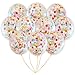 Modern Jubilee Confetti Balloons Rainbow | Bright Colorful Confetti Pre-Filled | Wedding Engagement Birthday Party Events (16 Pack Rainbow, 18 Inches)
