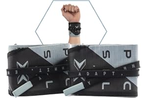 PICSIL Adjustable Wrist Support, Premium Fabric Weightlifting and Yoga Sweat Bands for Gym, for Women and Men, 1 Pair