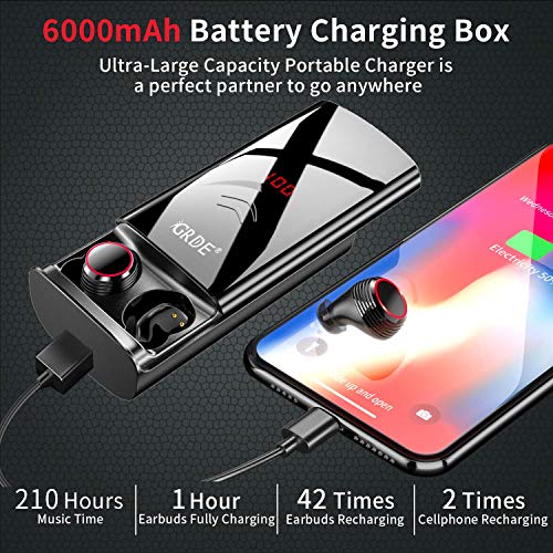 Wireless Earbuds, Bluetooth 5.0 Headphones 210H Playtime with 6000mAh Charging Case [As Power Bank]  - coolthings.us