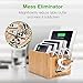 Levin Detachable Baffles Charging Station with Apple Watch Stand Bamboo Charging Organizer for iPhone, iWatch, Samsung,GoPro, Smart Phones & Tablets